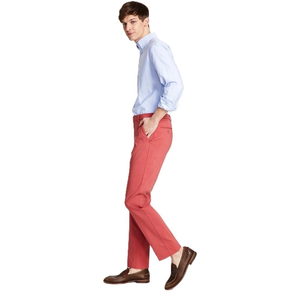 Tommy Hilfiger Mens Modern Fit Dress Pants 38x30 Red Solid Flex Stretch NWT - Picture 10 of 10